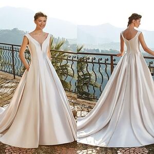 Eddy K Bridal EK1283 Almond Skin Cream Color Size 14 Wedding Gown